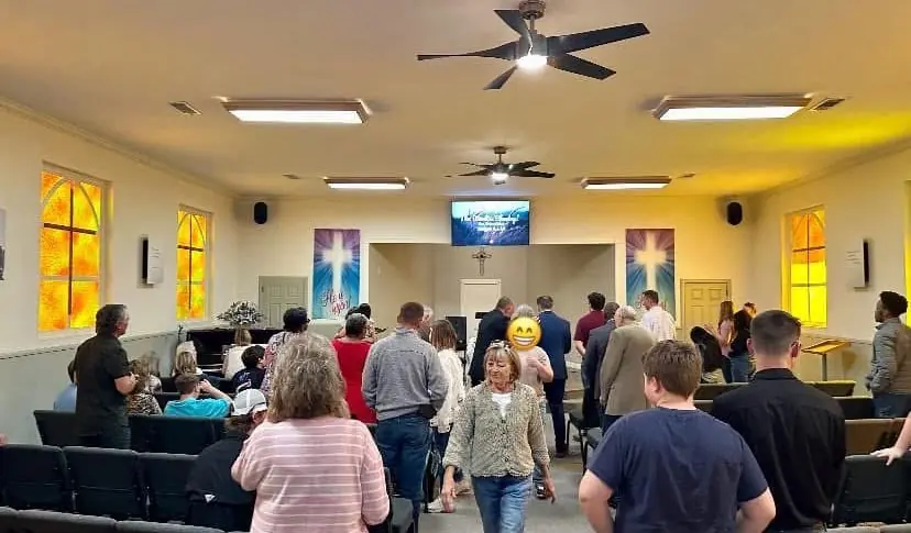 Our church family gathered for worship