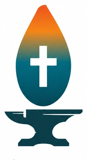The Forge mark — flame and cross rising from an anvil