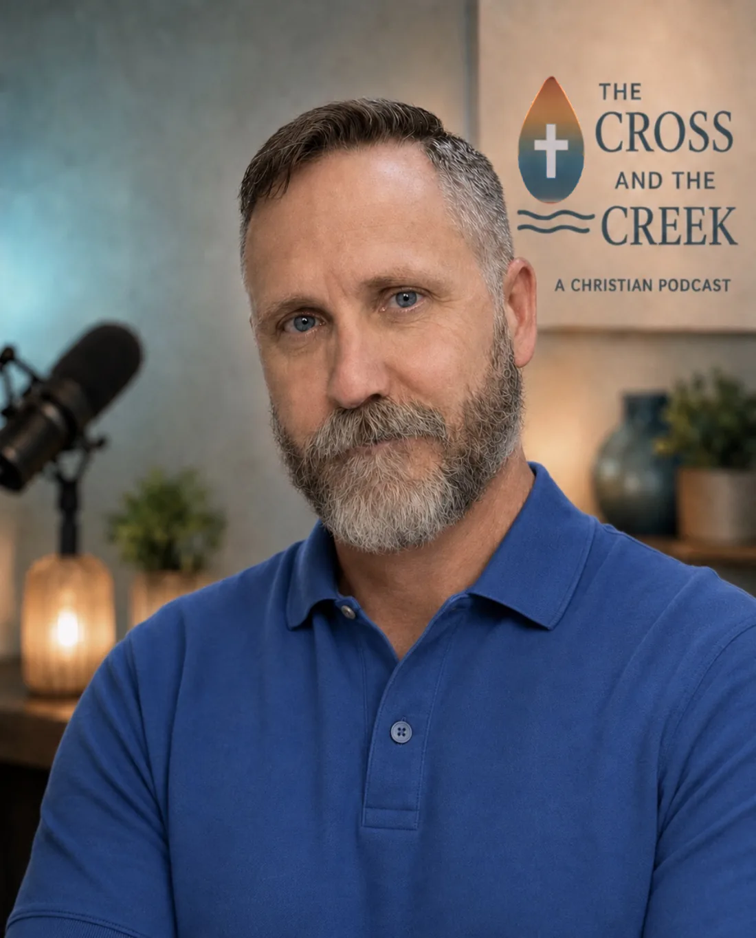Pastor Lee in the studio for The Cross and The Creek podcast